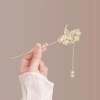 Chinese-style and trendy Hanfu, ancient-style hairpins, high-end look, tassel, step swaying, ancient-style hairpins, cheongsam, new Chinese-style, back of the head, updo hair accessories details Picture